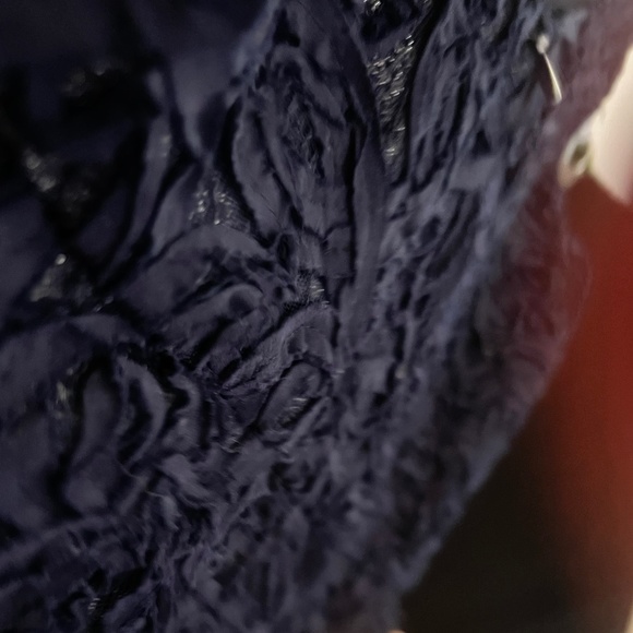 NWT BCBGMaxazria Marissa Rosette Mini Dress in Dark Navy. Size 2. - Picture 7 of 8